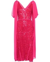 Erdem - Drape-Shoulder Sequinned Midi Dress - Lyst