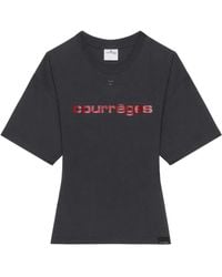 Courreges - Courreves bedrucktes T -Shirt - Lyst