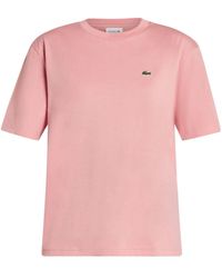 Lacoste - T-Shirt mit Logo-Patch - Lyst