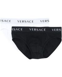 Versace - 2er-Set Slips mit Logo - Lyst