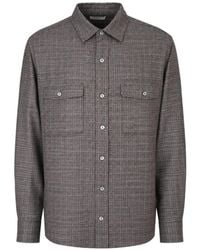 Agnona - Check-Pattern Wool-Blend Shirt - Lyst