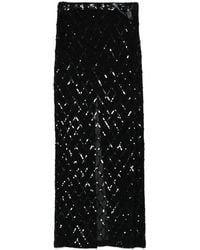 P.A.R.O.S.H. - Sequin-Embellished Maxi Skirt - Lyst
