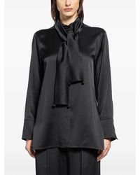 Jil Sander - 132 Tie-Neck Satin Blouse - Lyst