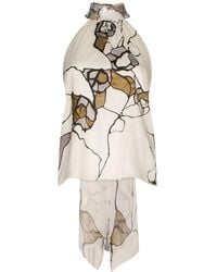Silvia Tcherassi - Geovanna Graphic-Print Silk Blouse - Lyst
