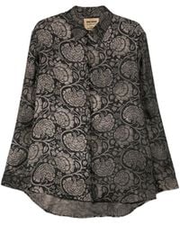 Uma Wang - Chemise Tab À Fleurs - Lyst