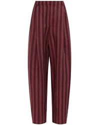 12 STOREEZ - Sorbet Striped Linen Trousers - Lyst