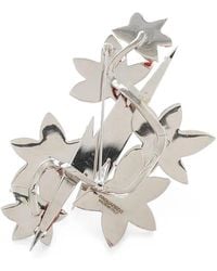 DSquared² - Floral-Motif Crystal-Embellished Brooch - Lyst