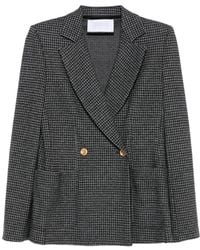 Harris Wharf London - Houndstooth Double-Breasted Blazer - Lyst
