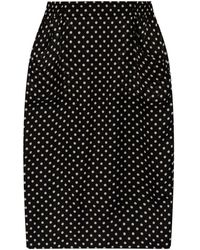 Saint Laurent - Polka Dot Pattern Skirt - Lyst