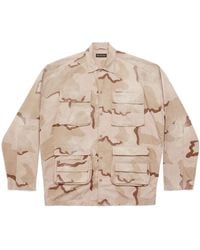 Balenciaga - Camouflage-print Cargo Cotton Shirt - Lyst