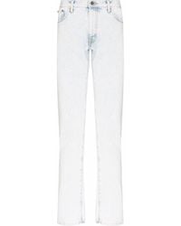 Off-White c/o Virgil Abloh - Diag-stripe Print Slim Fit Jeans - Lyst