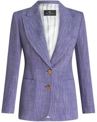 Etro - Single-Breasted Tailored Blazer - Lyst