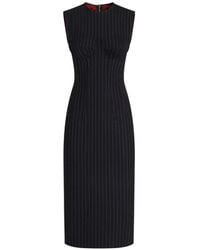 Dolce & Gabbana - Pinstripe Wool Sheath Dress - Lyst