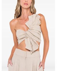 JBQ - Oyster Ruffled One-Shoulder Top - Lyst