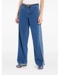 adidas - Firebird Denim Trousers - Lyst