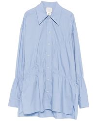 Alysi - Gathered Poplin Shirt - Lyst