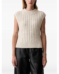 Barbour - Anastasia Ribbed-Knit Sleeveless Sweater - Lyst