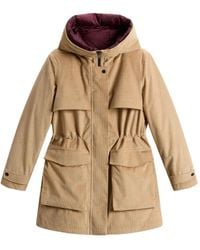Woolrich - Ribfluwelen Parka Met Capuchon - Lyst