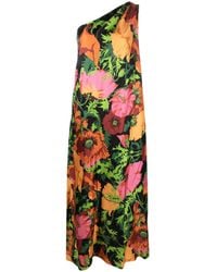 La DoubleJ - Floral-print One Shoulder Dress - Lyst