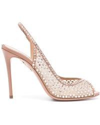 Aquazzura - 105Mm Crystal Lover Sandals - Lyst