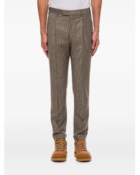 PT Torino - Pleated Check Trousers - Lyst