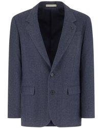 Corneliani - Herringbone-Pattern Single-Breasted Blazer - Lyst