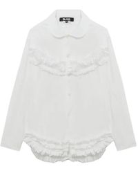 COMME DES GARÇON BLACK - Ruffled Collared Shirt - Lyst