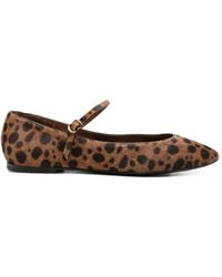Herbert Levine - Rule The Day Leopard-Print Buckle-Strap Ballet Flats - Lyst