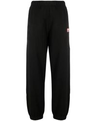 KENZO - Logo-Embroidered Cotton Track Pants - Lyst