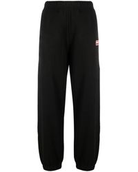 KENZO - Logo-Embroidered Cotton Track Pants - Lyst