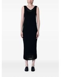 Max Mara - Midi-Jurk Met V-Hals - Lyst
