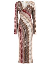 PHO® Firenze - Zigzag-Pattern Jacquard-Knit Maxi Dress - Lyst