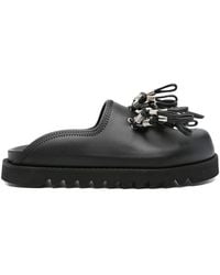 Toga Virilis - Tassel-Embellished Leather Mules - Lyst