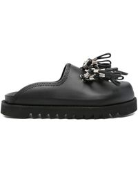 Toga Virilis - Tassel-Embellished Leather Mules - Lyst
