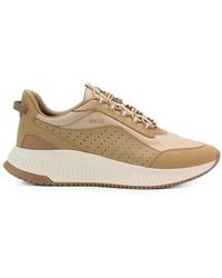 BOSS - Ttnm Evo Perforated Panelled Sneakers - Lyst