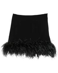 P.A.R.O.S.H. - Feather-Trim Mini Skirt - Lyst