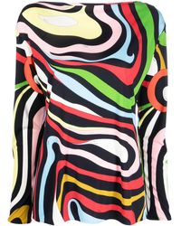 Emilio Pucci - Graphic-print Long-sleeve Top - Lyst