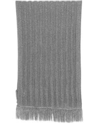 Neera - Fringed Lurex-Detail Scarf - Lyst