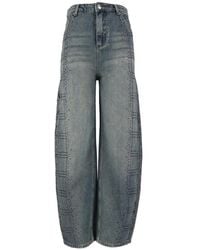 Ermanno Scervino - Rhinestone-Embellished Wide-Leg Jeans - Lyst