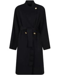 Alberta Ferretti - Belted Button-Detail Coat - Lyst