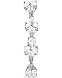 Self-Portrait - Crystal-Heart Tiered Earrings - Lyst
