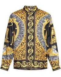 Versace - Hemd Mit Leoparden-Print - Lyst
