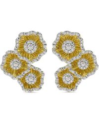 Marchesa - Orecchini Halo Flower in oro giallo 18kt con diamanti - Lyst