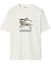 Burberry - T-Shirt mit Ritteremblem - Lyst
