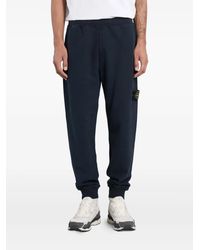 Stone Island - Cuffed Logo-Patch Tack Pants - Lyst