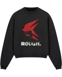 ROUGH - Logo-Print Crew-Neck Sweatshirt - Lyst