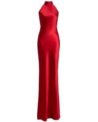 Ralph Lauren - Chilton Halter Open-Back Evening Dress - Lyst