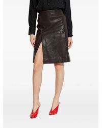 Ferragamo - Leren Mini-Rok - Lyst