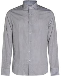 Canali - Striped-Pattern Long-Sleeve Shirt - Lyst