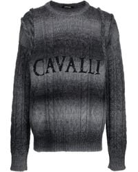 Roberto Cavalli - Pullover Mit Logo-Print - Lyst